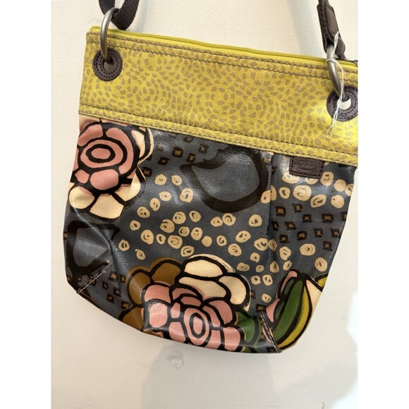 Original FOSSIL Key Per Purse Crossbody Boho Handbag - Floral Print - Picture 2 of 11